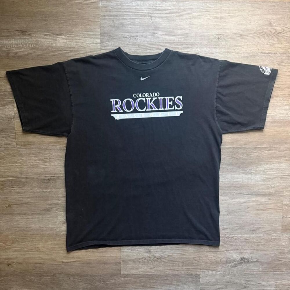 Vintage 2001 Nike Center Swoosh Colorado Rockies MLB Tee (XL)